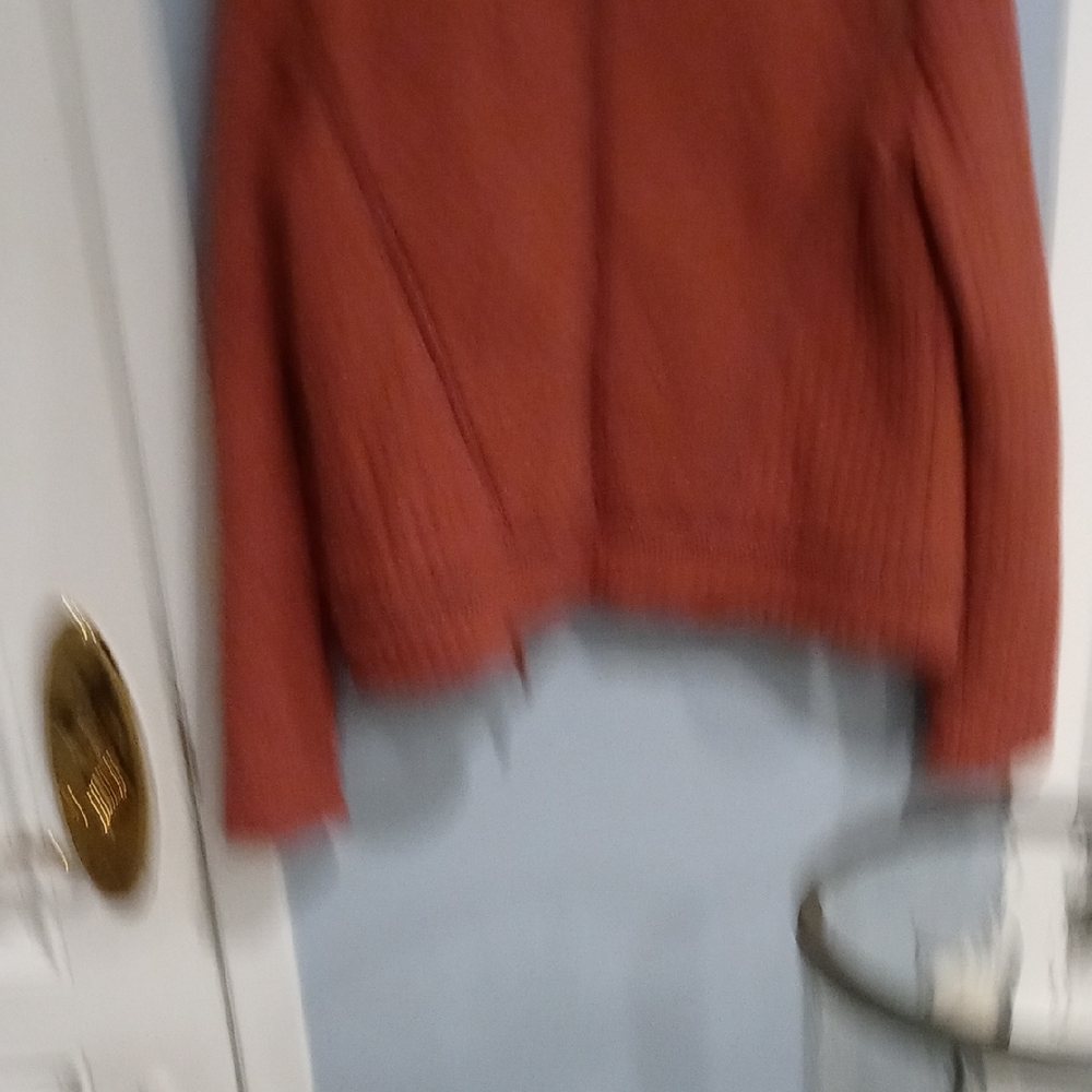 Anthro Rust Quilted Open Jacket - image 8